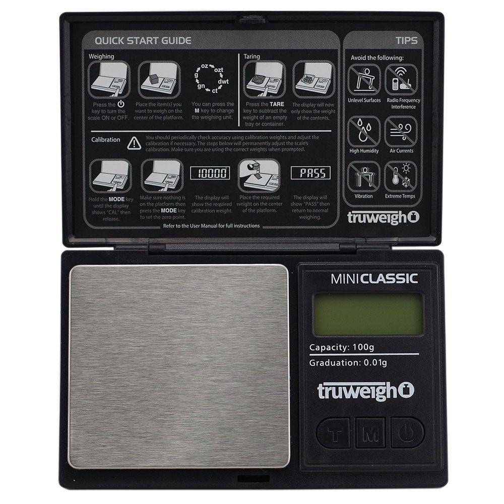 True Zero Scale Trueweigh Scale Classic Mini Black | KMT Distribution
