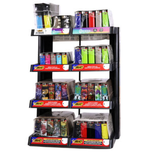 BiC Lighters 8 Tier DJP Turbo 382ct Display