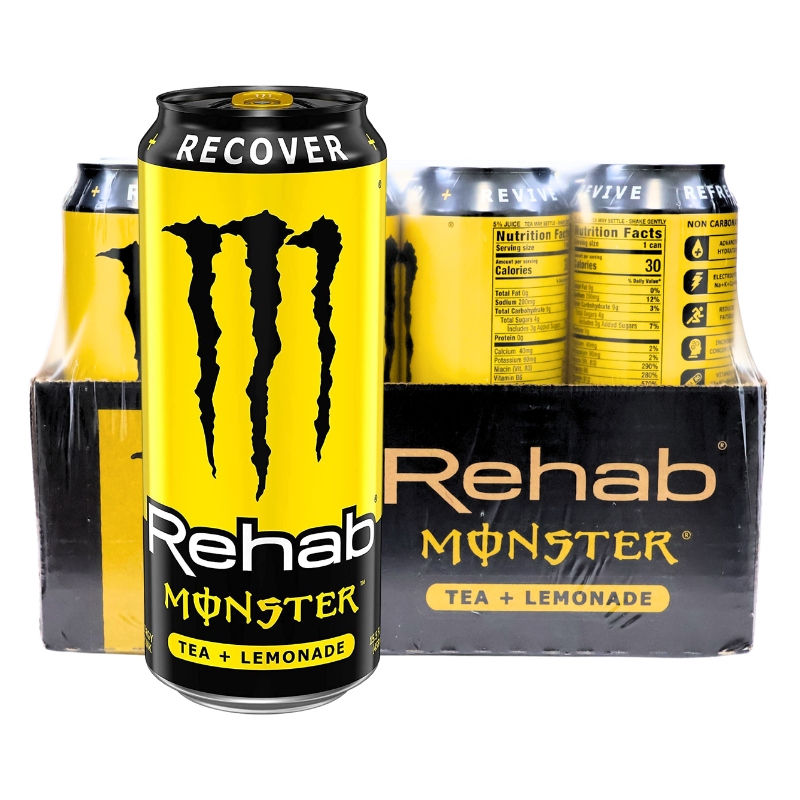 Monster Rehab Tea + Lemonade 12ct Display | KMT Distribution