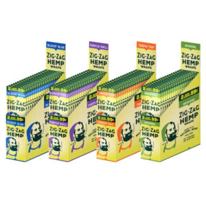 Zig Zag Hemp Wraps (Pre-Priced $0.99) 2pk 25ct Display