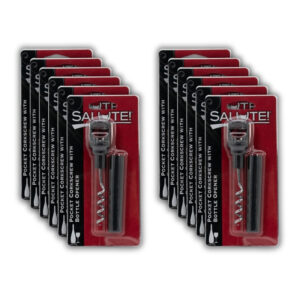 Salute Pocket Corkscrew w/ Bottle Opener 12ct Box