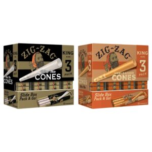 Zig Zag Cones King Size 3pk 36ct Display