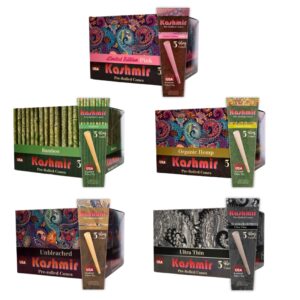 Kashmir Pre-Rolled Cones king Size 3pk 32ct Box