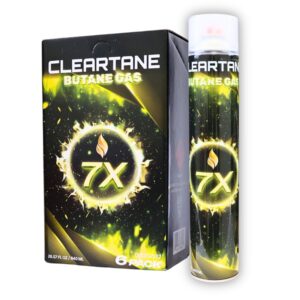 Cleartane 7X Refined Premium Odorized Butane Jumbo Refill 840ml 12ct Display