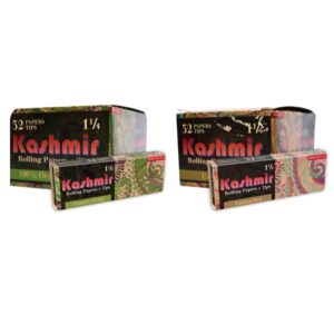 Kashmir Rolling Papers + Tips 1 1/4 Size 32pk 12ct Box