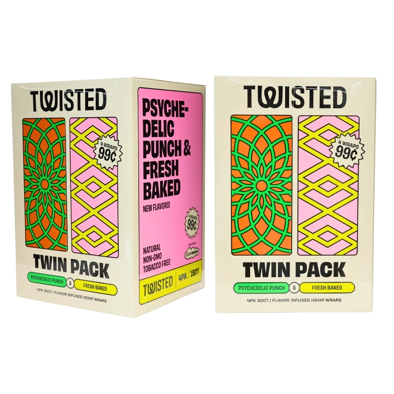 Twisted Hemp Wraps Summer Combo (Pre-Priced $0.99) 4pk 30ct Display