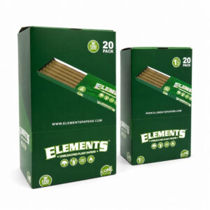 Elements Unbleached Plant Rolling Papers 20pk 12ct Display