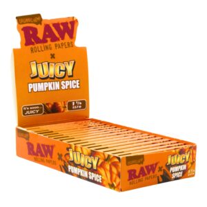 RAW X Juicy Jay's 1 1/4 Pumpkin Spice Rolling Papers 32pk 24ct Box