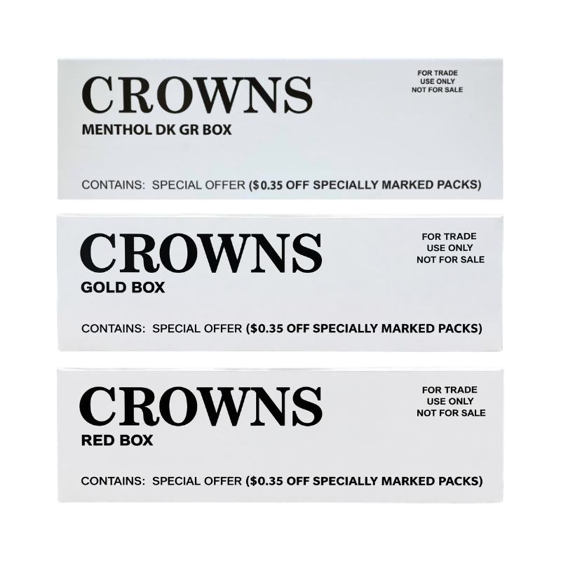 Crowns King (.35 OFF PP) 20ct Pack 10ct Carton